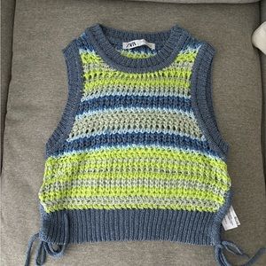 Zara stripe knit crop top
